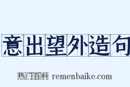 意出望外造句是什么意思的图片